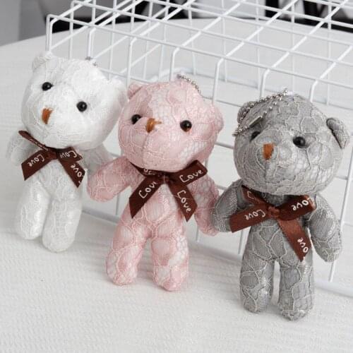 Lace bears toy cute Soft Plush toys doll stuffed plush animals gift keychain