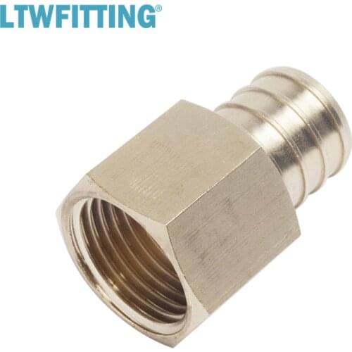LTWFITTING Lead Free Brass 3/4" PEX x 1/2" Female NPT Adapter, Brass Crimp PEX Fitting
