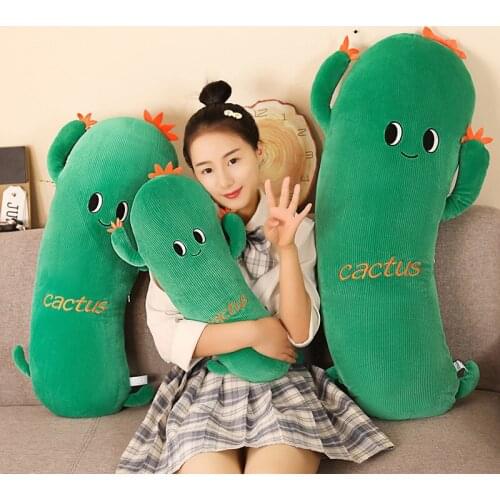 New 50-90 cm Creative Plush Cactus Pillow Stuffed Cute Toy Doll Kids Baby Gift Sofa Pillow Cushion Simulation Lovely Home Decor