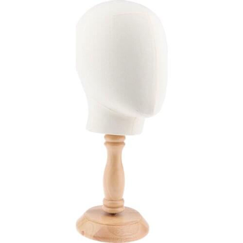 Wig Making Canvas Mannequin Head for Hats Jewelry Wigs Display with Stand