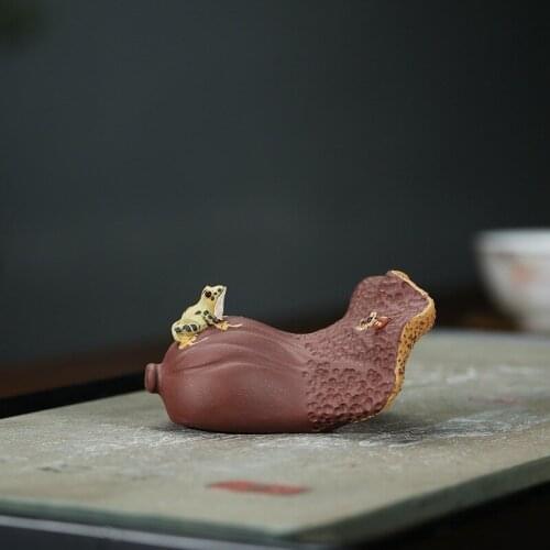 Sand tea wholesale pet frog lotus sculpture furnishing articles tea accessories accessories manufacturers selling