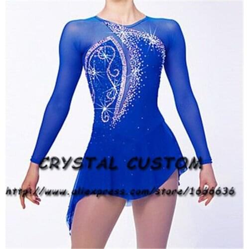 Crystal Custom Figure Skating Dress Girls New Brand Ice Skating Clothes For Competition DR4677