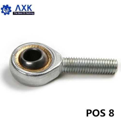 POS8 10pcs Free shipping POS8 8mm right hand Inlaid line rod ends with male thread Spherical plain bearing