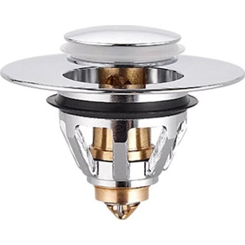 Stainless Steel Bounce Core Push-Type Converter Universal Basin Filter Practical Kitchen Accessories Easy Installation WWO66