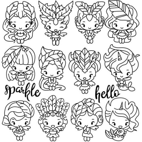 Girl Transparent Clear Silicone Stamp Seal for DIY scrapbooking photo album Decorative clear stamp sheets A856