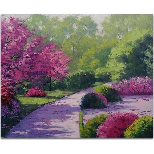 Hand painted oil painting home decor painting high quality landscape painting pictures for living room DM15102601