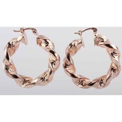 BEADSLAND Cooper Earrings 4CM Diameter Fashion Jewelry Women Gift