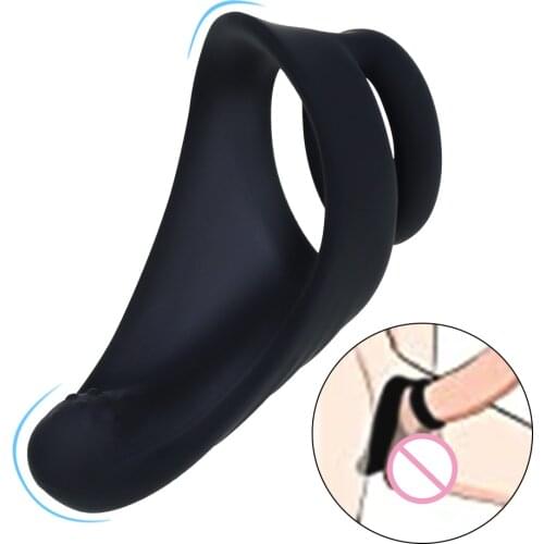Silicone Penis Ring for Erection Enhancing Sex Toy for Men Couple Male Chastity Device Cock Rings Delay Ejaculation Adult Games