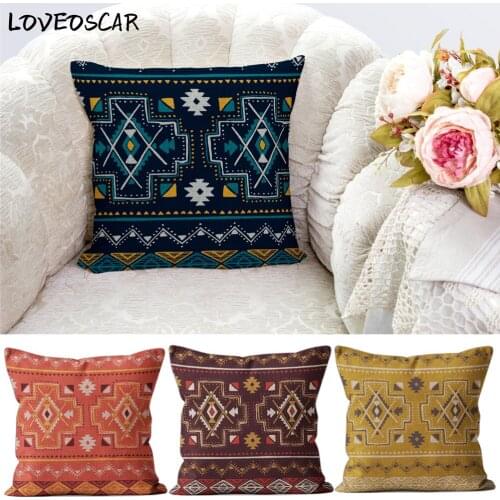 Nordic Geometry Persia Indian Boho Mandala Throw Pillow Case 40 45 Linen Home Decorative Sofa Bohemian Chair Living Room Decor