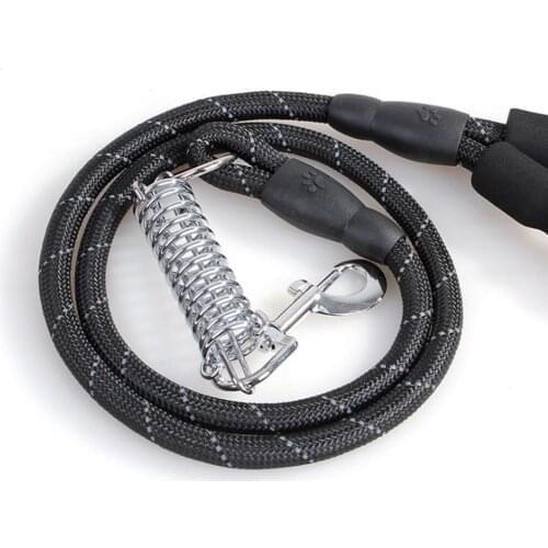Heavy Duty Dog Leash For Medium Large Dogs 2 Soft Padded Handles Chain Comfortable Reflective Pet Leash Training Strong Rope
