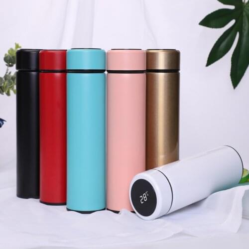 Stainless Steel Smart Water Bottle, Temperature Display Thermal Mug Coffee Thermos Travel Mug With Tea Infuser