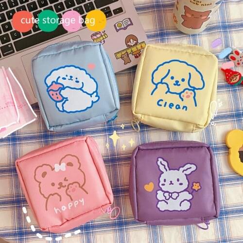 Cute Cartoon Bear Waterproof Storage Bag Grils Makeups Multi-function Desktop Storage Pencil Bag Gift School Stationery