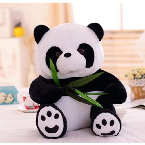 Vivid Funny Cartoon Panda Animal Stuffed Doll Soft Plush Toy Kids Animal Black and White Panda Gift Home Party Decor