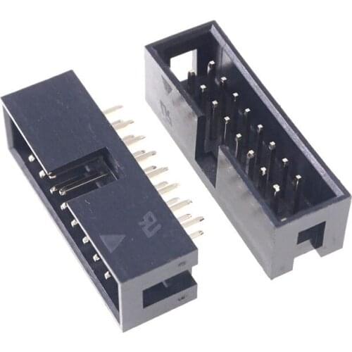 1000 Pcs Box header IDC Socket 2.54mm 2x8 Pin 16 P straight Male square pin 0.64mm 2 rows space 2.54 Through hole DIP type