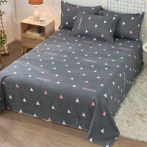 2021 Fashion 3pcs Bed Sheet and Pillowcases Soft Comfortable Flat Sheets Bed Linens Single/Double/Queen/King Size