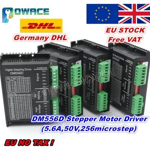 [EU Delivery&Free VAT] 4Pcs DM556D Stepper Motor Digital Driver DC 24-50V 5.6A High performance for CNC Router