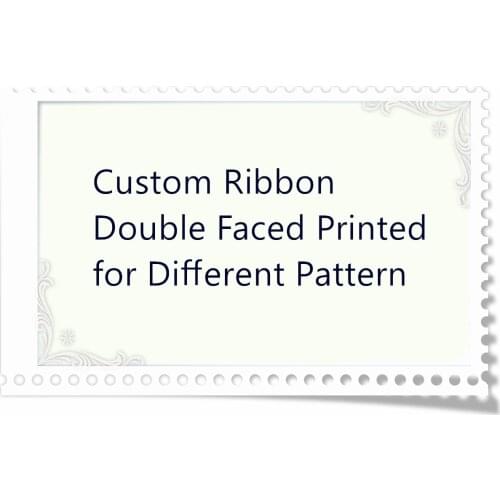 50/100 yards custom ribbon double printed for the different patterm Grosgrain ribbon