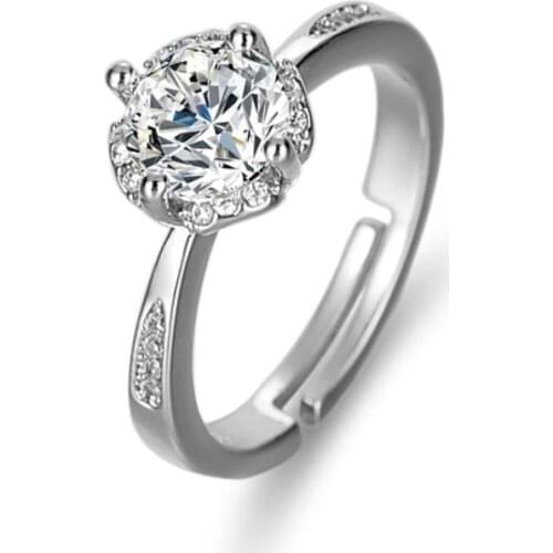 925 Sterling Silver Engagement Rings for Women Resizable Rings Sterling Silver 925 Silver Jewelry