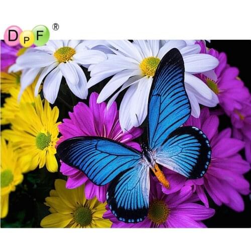 DIY Diamond Painting Cross Stitch color floral butterfly Resin Diamond embroidery Needlework Home Decor animal pictures crafts