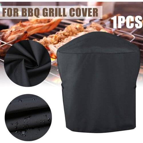 Black BBQ Cover Rolling Cart Waterproof Barbecue Grill Protective Cover for Weber Q200 Series #7113 Camping Accessories