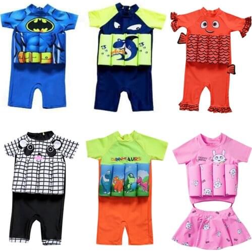 Children Floating Swimwear Detachable Buoyancy Zipper Back Training Bathing Suit Safe Learning Lesson Protective Float Swimsui