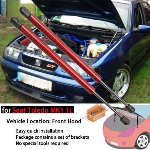 For SEAT Toledo MK1 1L 1991-1999 Front Bonnet Hood Modify Gas Struts Lift Support Shock Damper Absorber