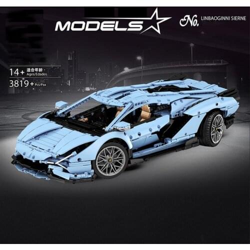 MOULD KING Remote Control Car Electric Limborghinis Racing Car Model Set Building Blocks Kid Educational DIY Toys Christmas Gift