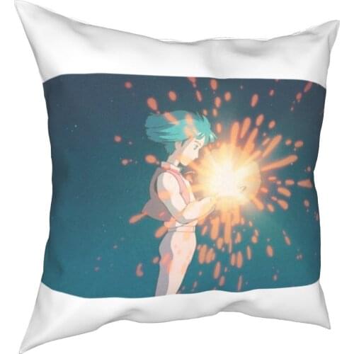 Howls Moving Castle Screenshot Pillowcases Sofa Ghibli Anime Movie Miyazaki Cushion Cover Cute Decor Throw Pillow Case 45*45cm