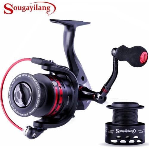 Sougayilang DL1000-4000 Carp Fishing Reel Spinning Reel Max Drag 15KG Wheel Left/Right Casting Sea Fishing Reels Tackle De Pesca