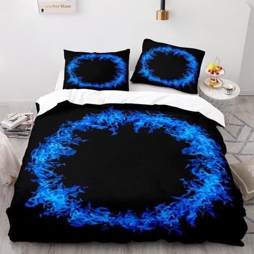 Colorful Flame Bedding Set Single Twin Full Queen King Size Ice And Fire Blaze Bed Set Children Kid Bedroom Duvetcover Sets 020
