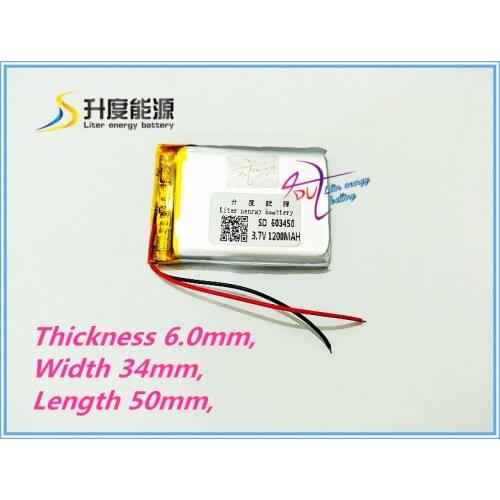 Best battery brand Size 3.7V 1200mah 603450 Lithium polymer Battery with Protection Board For MP3 MP4 MP5 GSP Digital Produc