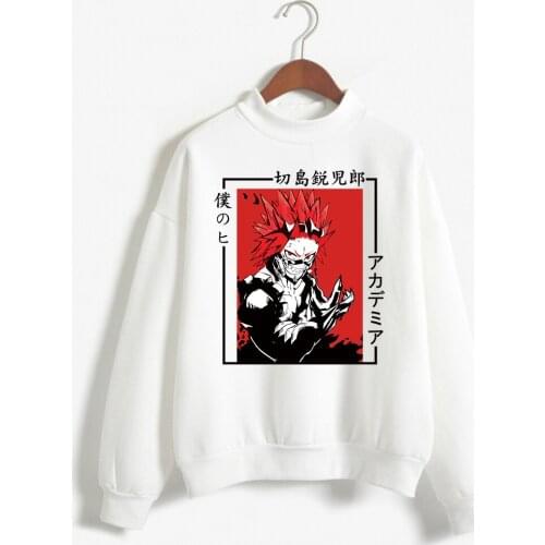 My Hero Academia Eijiro Kirishima Men Women Casual O-neck Harajuku Sweatshirt Funny Hoodie