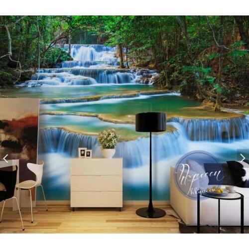 3d Waterfall Landscape Photo Wall Papers Mural Large for Living Room Kids Bedroom Home Wall Decor Waterproof Canvas Wallpaper
