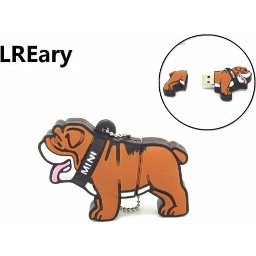 New cartoon mini bulldog Pen drive 4gb 8gb 16gb 32gb cute animal usb flash drive memory stick disk Storage Device gift