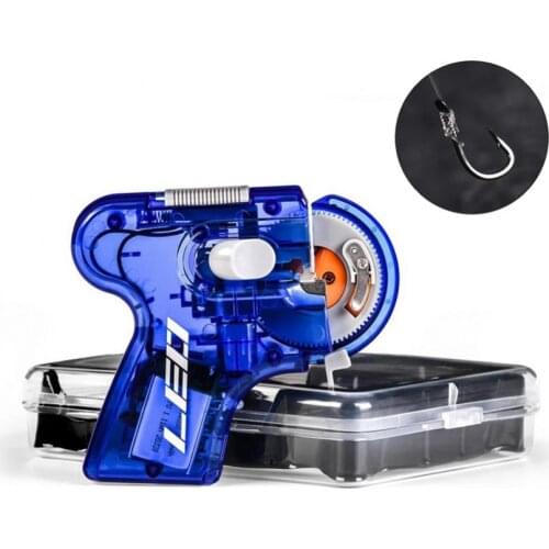 New Rechargeable Long Handle Electric Automatic Fishing Hook Tier Machine Fast Fishing Hooks Line Tying Device Equipment