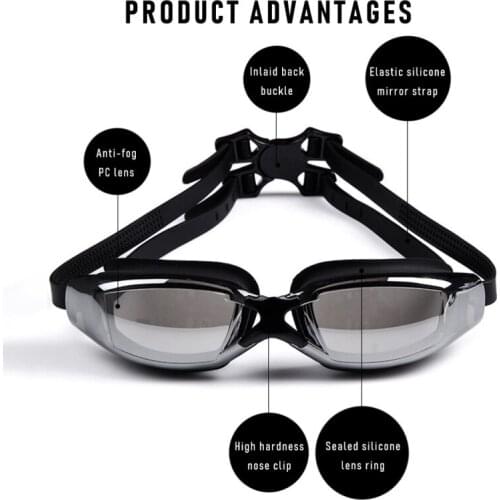 Myopia Swimming Goggles Adult Silicone Swim Cap Pool Glasses anti fog Men Women Optical waterproof Eyewear