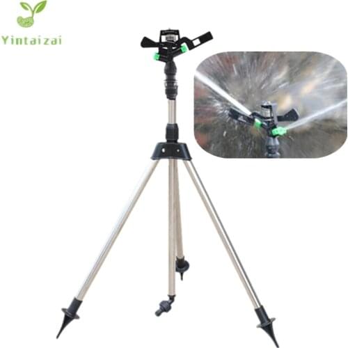 1/2" Plastic Impact Sprinkler With Tripod Rotary Rocker Arm Watering Sprinkler For Garden and Lawn Irrigation Watering