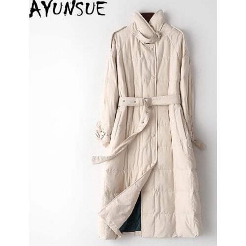 AYUNSUE Womens Down Jacket Winter Coat Women Clothes 2020 Fashion Vintage Parka Women Jacket Long Coat Manteau Femme HK001
