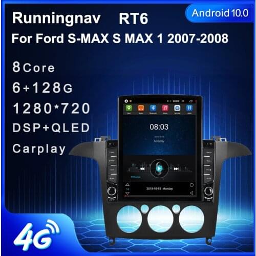 Runningnav For Ford S-MAX S MAX 1 2007-2008 Tesla Type Android Car Radio Multimedia Video Player Navigation GPS