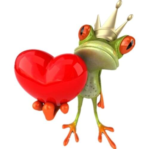 S41079# Various Sizes Various Sizes Self-adhesive Decal Frog Princess Car Sticker Waterproof Auto Decors on Bumper Rear Window