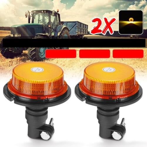 2x 18 LED Car Dome Warning Strobe Light Beacon 12-24V Flashing Lights Waterproof Tractor Bus Truck Emergency Light Signal Lamp