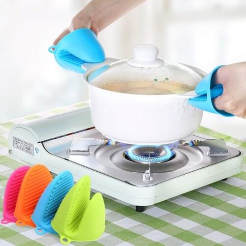 Silicone Baking Oven Mitts Barbecue Cooking Anti-scalding Gloves Insulation Non Stick Anti-slip Hand Clamp Kitchen Tool