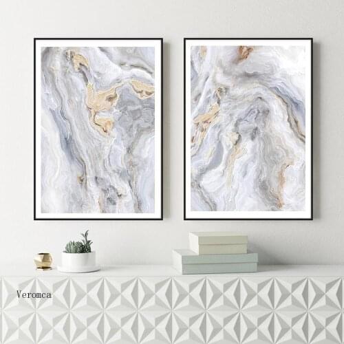 Nordic Abstract Gray Marble Poster Agate Canvas Painting and Prints Pictures for Living Room Modern Home Decoration Wall Art