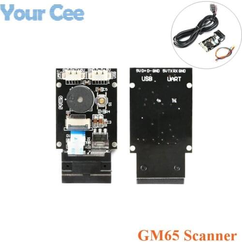 GM65 1D 2D Code Scanner Bar Code Reader QR Code Reader Module Barcode Reading Board USB URAT with Cable Connector