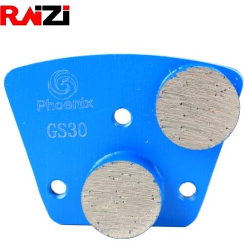 Raizi Medium 30 grit trapezoid concrete diamond grinding disc 3 M6 Holes abrasive grinding tools for Diamatic grinder