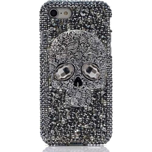 Skull Rhinestone Makeup Female Case For VIVO Y20 IQOO 3 Neo U1 Z5 Z5X Y7S X9 X7Plus V7 Y93 Y93S Y95 Y91 Y83 Y81S Y75 Soft Shell