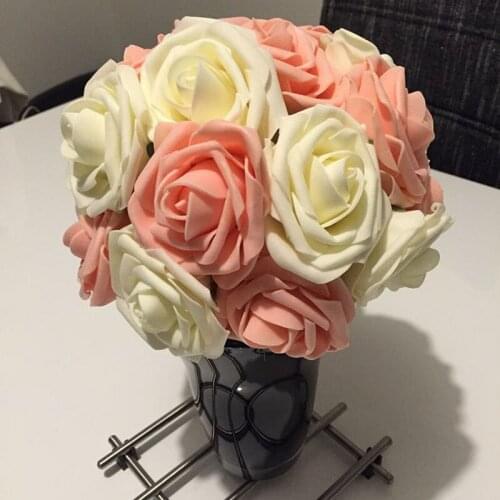 10Pcs 4 Colors Roses Artificial Rose Bouquet Flowers Head Wedding Bride Bouquet Home Office Hotel Decor Posy P0.2