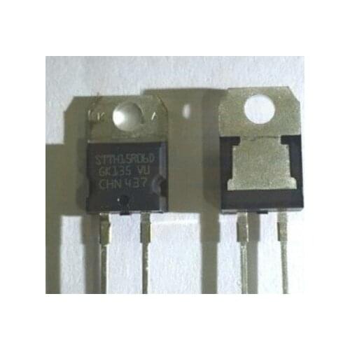10pcs/lot STTH15R06D STTH15R06 TO-220-2 15A 600V