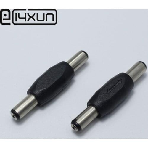 2pcs 5.5*2.1 mm / 5.5x2.1mm DC Power Plug Connector male to male Panel Mounting Plugs Adaptor