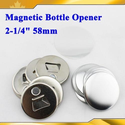 58mm 2-1/4" Magnetic Bottle Opener Parts 100set Supplies for Pro Button maker